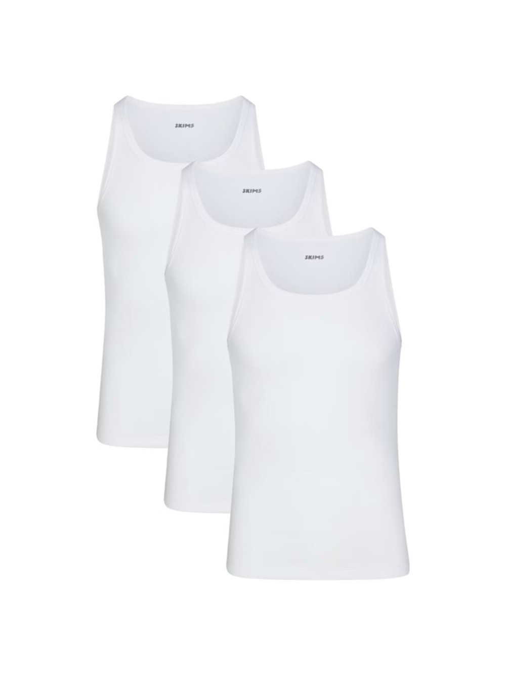 * NEW SKIMS COTTON MENS RIB TANK 3-PACK BT
